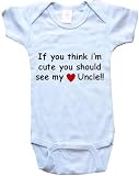 CUTE UNCLE - BigBoyMusic Baby Designs - White, Blue or Pink Onesie / Baby T-shirt