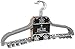 Signature Home Velvet Skirt/Pant Hangers with Metal Clips (Set of 6), Gray