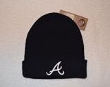 Atlanta Braves Blue Beanie Hat - MLB Cuffed Winter Knit Cap