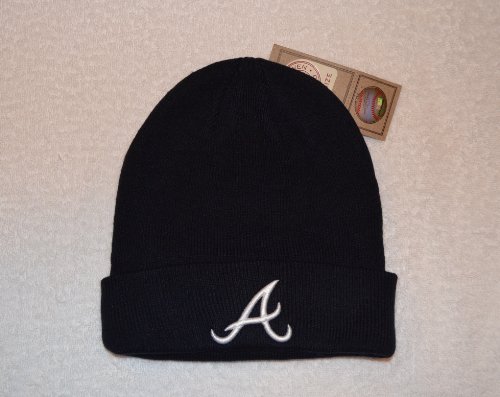 Atlanta Braves Blue Beanie Hat - MLB Cuffed Winter Knit Cap