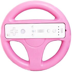 Puregadgets Nintendo Wii Pink Steering Wheel for Wii Remote Wiimote Controller