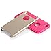 iPhone 6 Case, oneCase™ Hybrid High Impact Shockproof Protective Case Hard Plastic+Soft Silicon Rubber Armor Defender Case Cover for Apple iPhone 6 4.7 inch Screen with Stylus & Screen Protector (Gold/Rose Red)