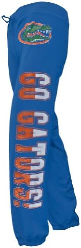 Florida Gators - Glitter Go Logo Girls Youth Drawstring Sweatpants - 10 Blue