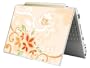 Bundle Monster MINI NETBOOK Laptop Notebook Skin Sticker Cover Art Decal - 7" 8" 9" 10" - Fit HP Dell Asus Acer Eee Compaq MSI - Orange Floral