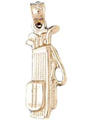Dazzlers Solid 14k Gold Golf Club Bag Charm Pendant Available in three colors from jewelsberry (weights: 1.3 grams only)