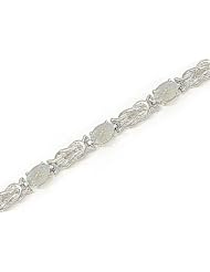 14kt Yellow Gold Oval Opal Bracelet.