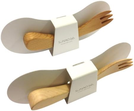 SUNAO lab. "MUKURI FORK" wood baby fork (Sakura Brown)