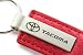 Toyota Tacoma Red Carbon Fiber Leather Logo Key Chain