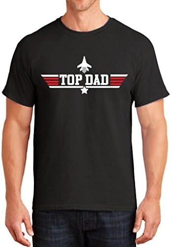 Blue Ivory Top Dad Top Gun T Shirt Daddy Funny Novelty Dadda