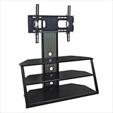 Walker Edison V42MT3 Escada Three Level TV Stand, Black Walker Edison V42MT3 Escada Three Level TV Stand, Black