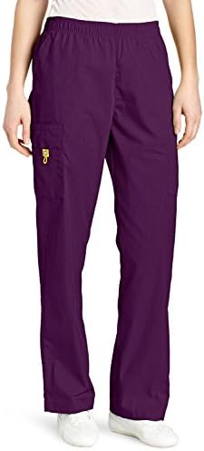 SincereWA Women's Scrubs Quebec Full Elastic Cargo Pant Eggplant 4X-Large