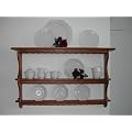 Wandregal aus Eiche, Tellerregal - K�chenregal