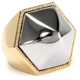 Vince Camuto Metal and Color Silver Cocktail Ring S