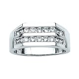 14K White Gold 1 ct. Diamond Men's Ring