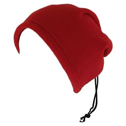 2 IN 1 SKI SKATE POLAR FLEECE NECK HEAD WRAP HAT * RED * One size fits all!