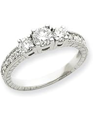 Ann Harrington Jewelry 14k White Gold 3/4 Ct Tw 3 Stone Diamond Ring