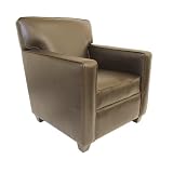 Pinzon Lombardy Leather Club Chair, Chocolate