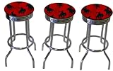 Review The Furniture Cove  / 3 Red Cowboy Specialty Barstools Set