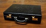 Black Crocodile Skin Attache Case