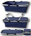 ALU EINKAUFSKORB FALTBAR PICKNICK KORB SHOPPER Blau