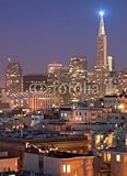 IMAGE OF Wallmonkeys Peel and Stick Wall Decals - San Francisco - North Beach at Night - 36