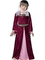 KIDS/GIRLS RED MAIDS MARION FANCY DRESS COSTUME AGES YEARS 6/8 YR