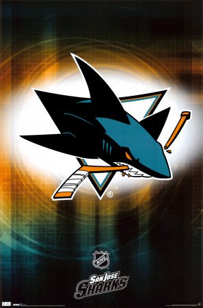 San Jose Sharks Logo 2010 Sports Poster Print - 22x34 Sports Poster Print, 22x34