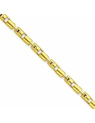 Genuine 14K Yellow Gold 3.4Mm Barrel Fancy Bracelet 8.5 Inches 100% Satisfaction Guaranteed.