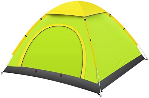 Instant Family Tent - 3-4 Person Large Automatic Pop Up Waterproof for Outdoor Sports Camping Hiking Travel Beach with Zippered Door and Carrying Bag in Blue