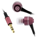 GTMax High Qulity In-Ear 3.5mm Gold-Plated Stereo Earbuds - Metallic Pink for Amazon Kindle 2, kindle DX E-Book Reader