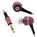 GTMax High Qulity In-Ear 3.5mm Gold-Plated Stereo Earbuds - Metallic Pink for Amazon Kindle 2, kindle DX E-Book Reader