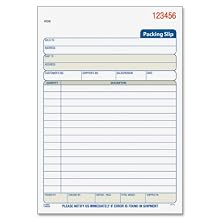 Adams Packing Slip Book, 5.56 x 8.44 Inch, 3-Part, Carbonless, 50 Sets, White and Canary and Pink (T5082)