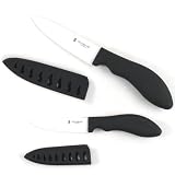 Silvermark 2-piece Ceramic Knife Set, 3-Inch Paring and 4-Inch Utility, White/Black