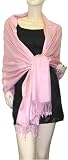 Pure Pashmina Shawl Light Pink 3 Ply