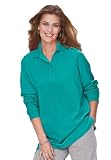 Plus Size Top, Perfect Cotton Polo Tunic With Long Sleeves