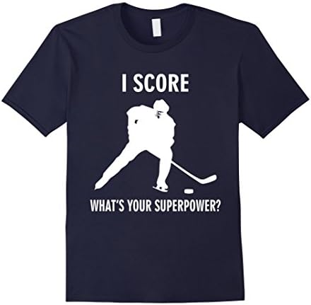 Men's I Score Hockey shirts - Gifts Funny T Shirt for Mom/Dad Small Navy