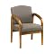 Office Star Guest Chair - Taupe/ Medium Oak