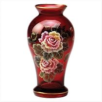 HAND-PAINTED RUBY VASE