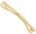 Gold Plated Mens Collar Clip Bar Twisted Wire Design 2 3/8