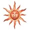 Sun Face Wall Sculpture- Polished Finish(16")
