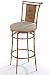 West Palm Swivel 30" Bar Stool With Back Burnished Brown