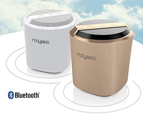Feelymos FND301 Bluetooth Speaker Mid Bass High Quality Handsfree Powerful Loud and Clear Sound with Bass Built in Microphone Works with All iPhone, iPad, iTouch, Blackberry, Nexus, Samsung and All Phones and Mp3 Players With Bluetooth. Speaker System Has Built in High Quality Rechargeable Battery (White)