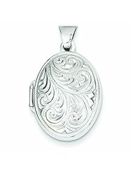 Genuine 14K White Gold White Gold Domed Oval Locket 1 Grams Of Gold 100% Satisfaction Guaranteed.