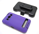 Ultimate Dual Protection Case Cover and Belt Clip Holster, Purple Silicone  ....