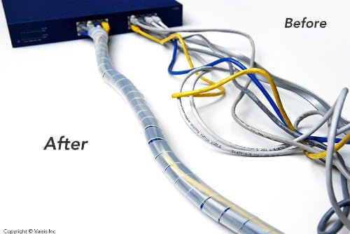 Vaisis Spiral Harness Wrap 0.591" (15mm) Outside Diameter, Translucent, 33 ft.