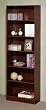 6-Tier Bookcase Contemporary Casual Style in Walnut Finish
