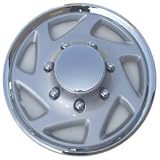 94 Series 16 Silver With Chrome Band/Center ABS Plastic Universal Replacement Ford Truck and Van Wheelcovers