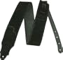 Franklin Strap 2.5" Black Suede Guitar Strap with Silver Stitching