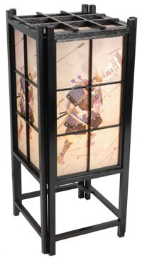 for Him - 18 Samurai Art Japanese Wood & Paper Shoji Lantern Lamp - Black