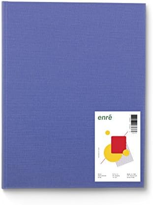 Enre Premium Linen Hardcover Sketchbook; 8.5 x 11 in, 95 Sheets, 105gsm (Blue)